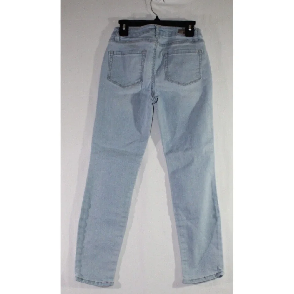 RSQ Girlfriend Fit Jeans, Girls Size 8, Distressed Light Blue